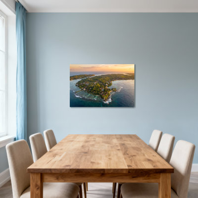 Paysage et nature vue aérienne d'une île tropicale au coucher du soleil