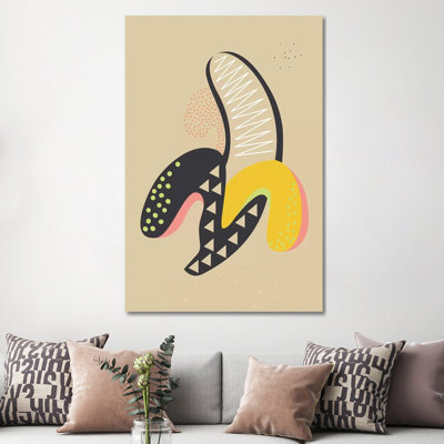 Banana by Flatowl - Wrapped Canvas Print