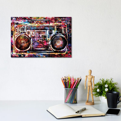 Boombox "80s Vibe"- Gallery-Wrapped Canvas Giclée