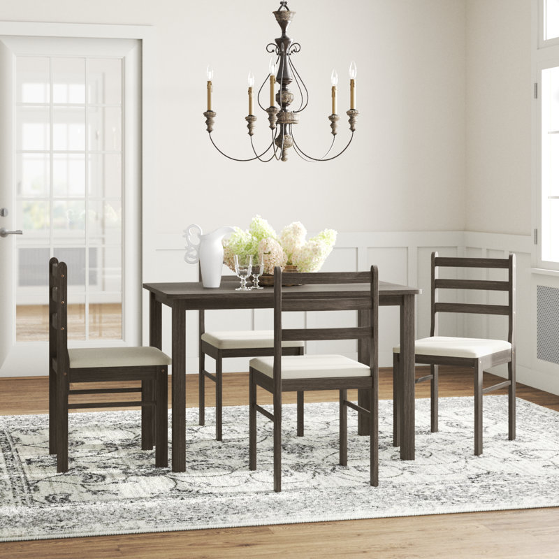 Amadora 4 - Person Four Leg Dining Set, Taupe