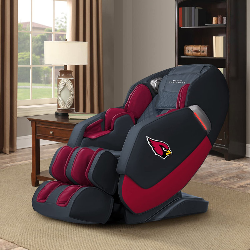 Fauteuil de massage inclinable chauffant en similicuir à largeur réglable
