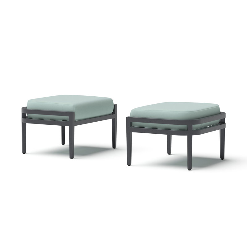 Repose-pieds Morelia (ensemble de 2) - bleu spa, Bleu spa