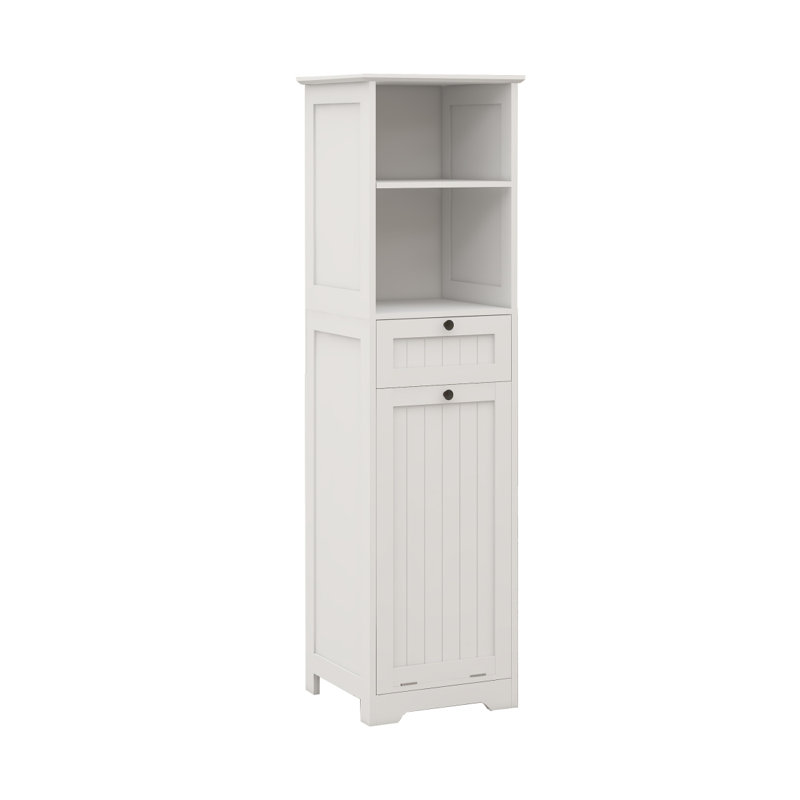 Armoire de trieur de linge inclinable à un compartiment et à un tiroir -