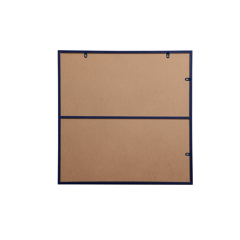 Sabine Metal Rectangle Wall Mirror, 36" x 36", Blue