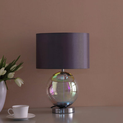 18.75-Inch Iridescent Chrome Table Lamp