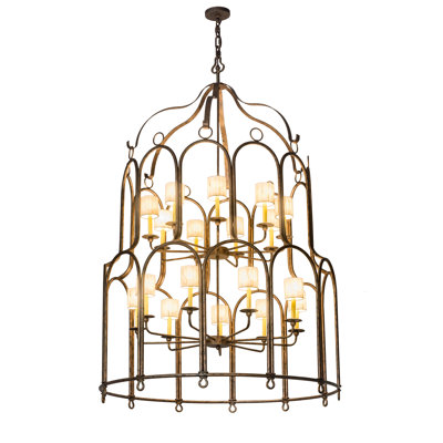 Lustre 20 lumières avec escalier l 54 po