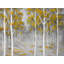 Birch Forest - reproduction encadrée jaune mat pour la décoration intérieure
