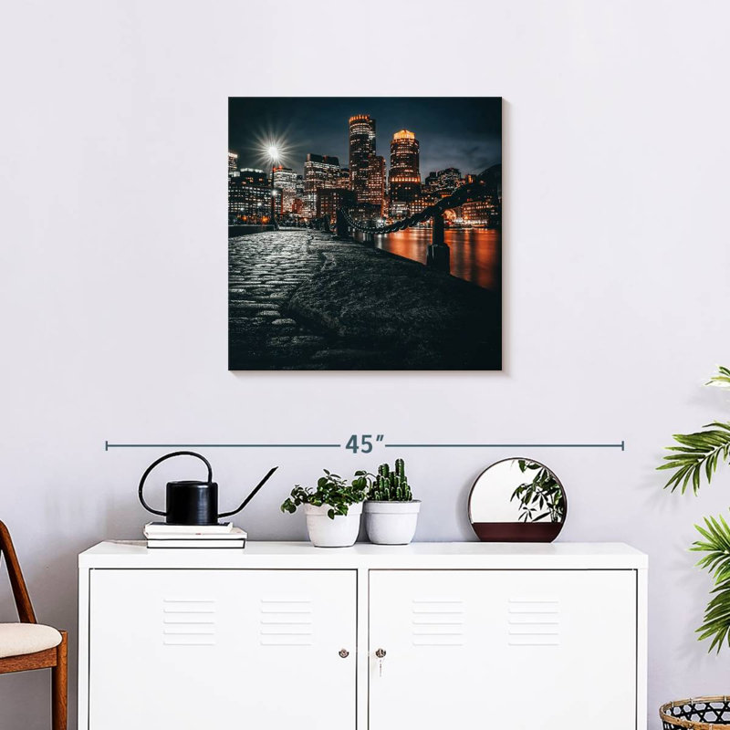 Nicci, horizon de nuit de Boston, H 24 po x l 24 po