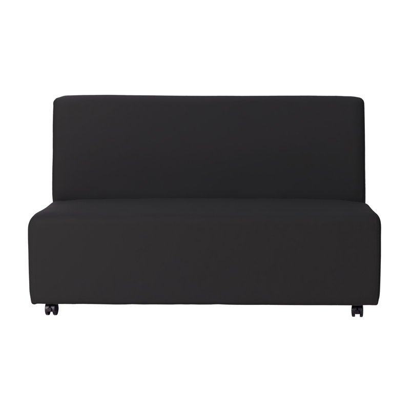 Canapé mobile sans accoudoirs avec panneau technique Pro Series - noir / cramoisi, Noir