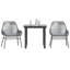 Ensemble repas de patio avec coussins en verre et poly rotin-727446051-727446054-727446055