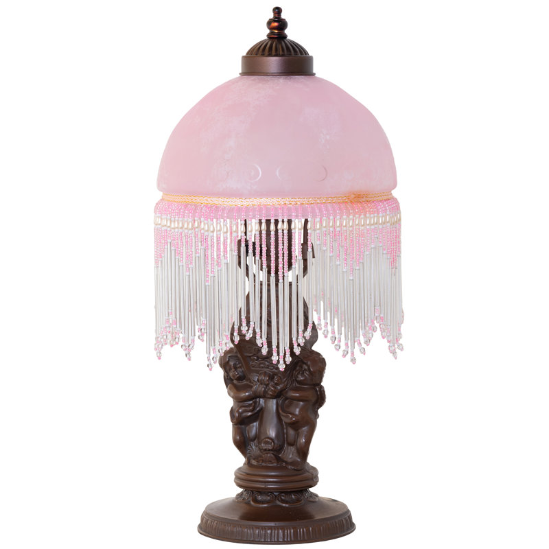 17" High Roussillon Cherub With Lantern Mini Lamp