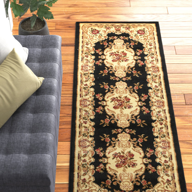 Aracelia Oriental Indoor Rug, Runner 2' x 6'1", Black