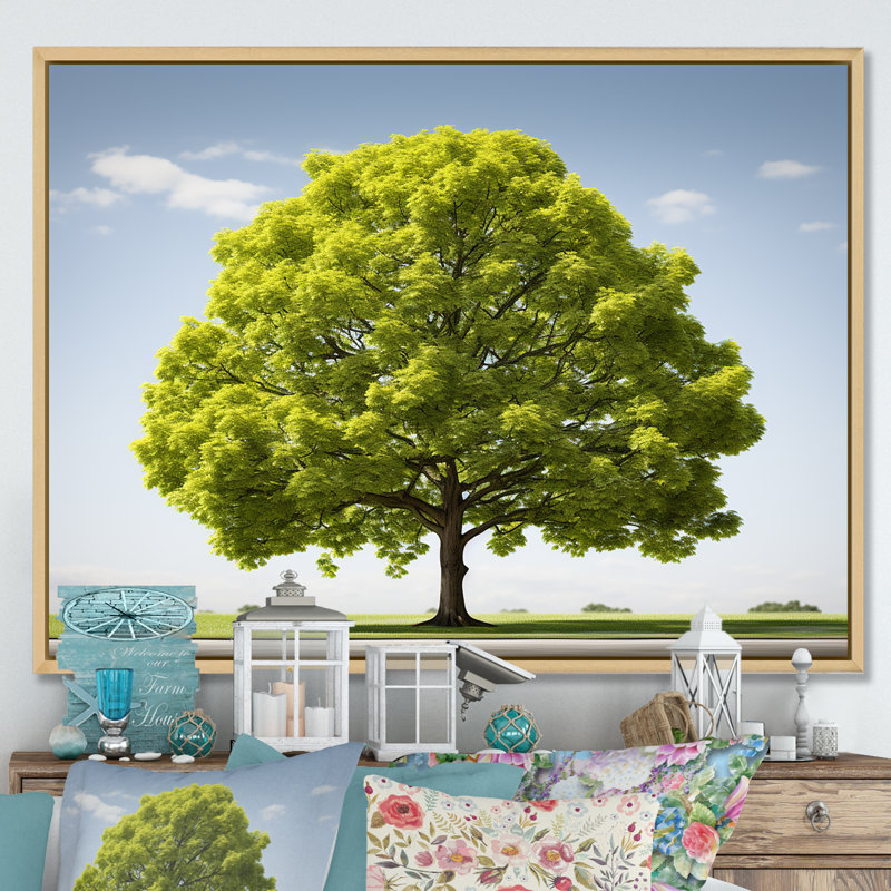 American Basswood Elegance sur impression sur toile, H 16 po x l 32 po x P 1 po, Cadre flottant naturel