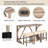 Versatile 4-Piece Bar Table Set with Power Outlet and Comfortable Stools-104495599