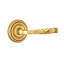 Santa Fe Flat Privacy (Bed & Bath) Door Lever with Round Rosette-119167908-119167913