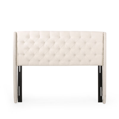 Tête de lit tapissier à oreilles pour lit double / grand Riley