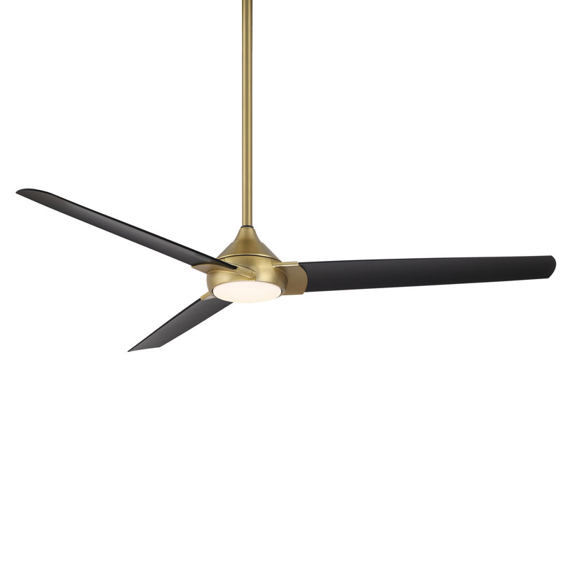 60'' Ceiling Fan with LED Lights, Soft Brass