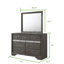 Ensemble de chambre à coucher avec rangement de style traditionnel 4 pièces en bois-636862006
