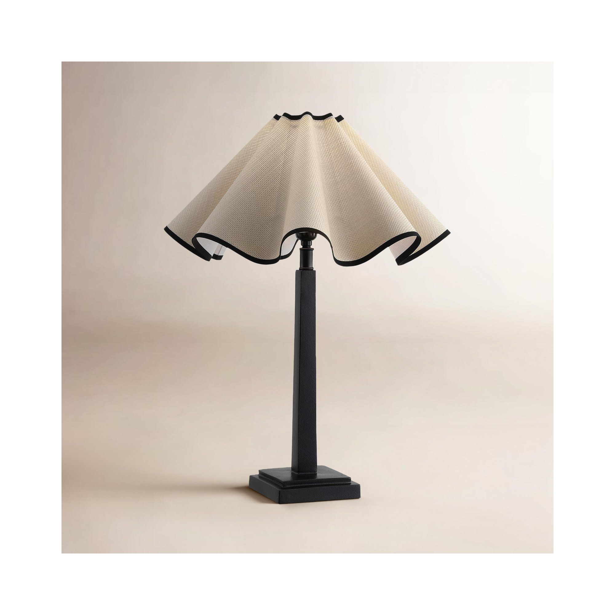 Monika 24.5" Resin and Rattan Table Lamp