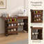 Table de couture pliante multifonctionnelle en noyer sur roulettes verrouillables - poste de travail 4-en-1, bureau d'ordinateur, table de bout et rangement de cuisine avec tablettes