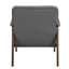 Chaise d'appoint avec revêtement en velours gris foncé, attrait moderne de style Mid-Century, base en bois massif, structure, attrait classique-1887026608