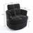 Swivel Accent Chair, Chenille Fabric Barrel Chair For Living Room,Black-671186240