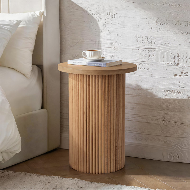 Table de bout ronde 22 po Ansel, Naturel
