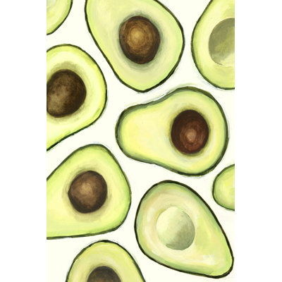 'Avocado Arrangement I' by Victoria Borges - Painting Print
