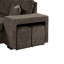 Canapé-lit modulaire réversible avec tablette latérale et 2 tabourets, canapé-lit coulissant en L, canapé-lit d'angle avec méridienne de rangement gauche / droite pour le salon, gris anthracite Knox