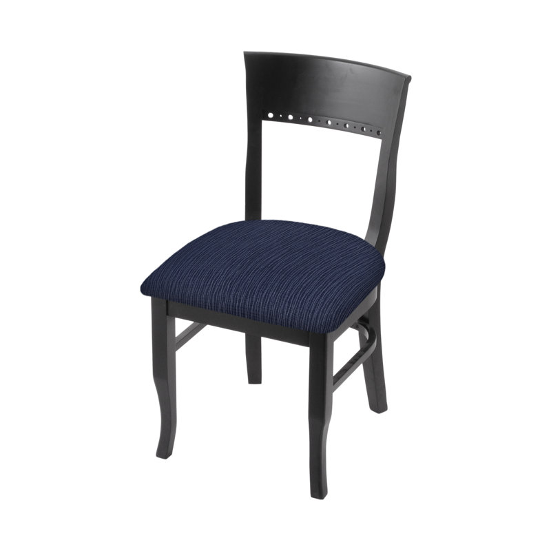 Hampton 19.25'' H Upholstered Beech Side Chair, Black, Graph Anchor