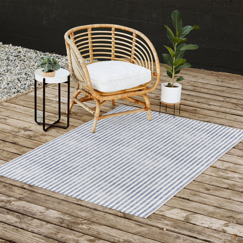 Striped Indoor Rug, Rectangle 4' x 6'