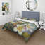 Ensemble de housse de couette en microfibre / polyester blanc et jaune-1713889953