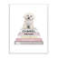« mode designer pet dog bookstack blanc rose », impression-45198044-45198045