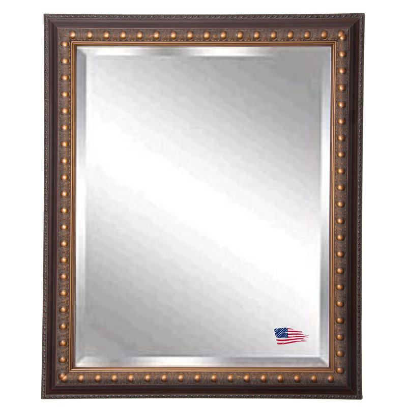 Solid Wood Flat Wall Mirror, 35.5" H x 31.5" W