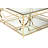 Pangea Home Edward Square Coffee Table - 4 Legs Modern/Glam Coffee Table with Storage - Modern Square Coffee Table – Tempered Glass Top with Gold Steel Frame for Living Room, Bedroom, and Office - Gold Square Coffee Table-1368343094