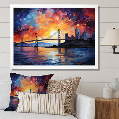 " Orange Bridge Gateway Pointillism II "