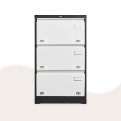 Limpho Lateral Metal Filing Cabinet With 3 Lockable Drawers, 23.6""Wide, Ideal For Legal File Storage -  Inbox Zero, CE653B54E6904C4D8EF8EF3E3C5A0F0A