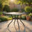 Thomasson Square Metal Outdoor Dining Table With Umbrella Hole , 39.5'' in. W 39.5'' in. D