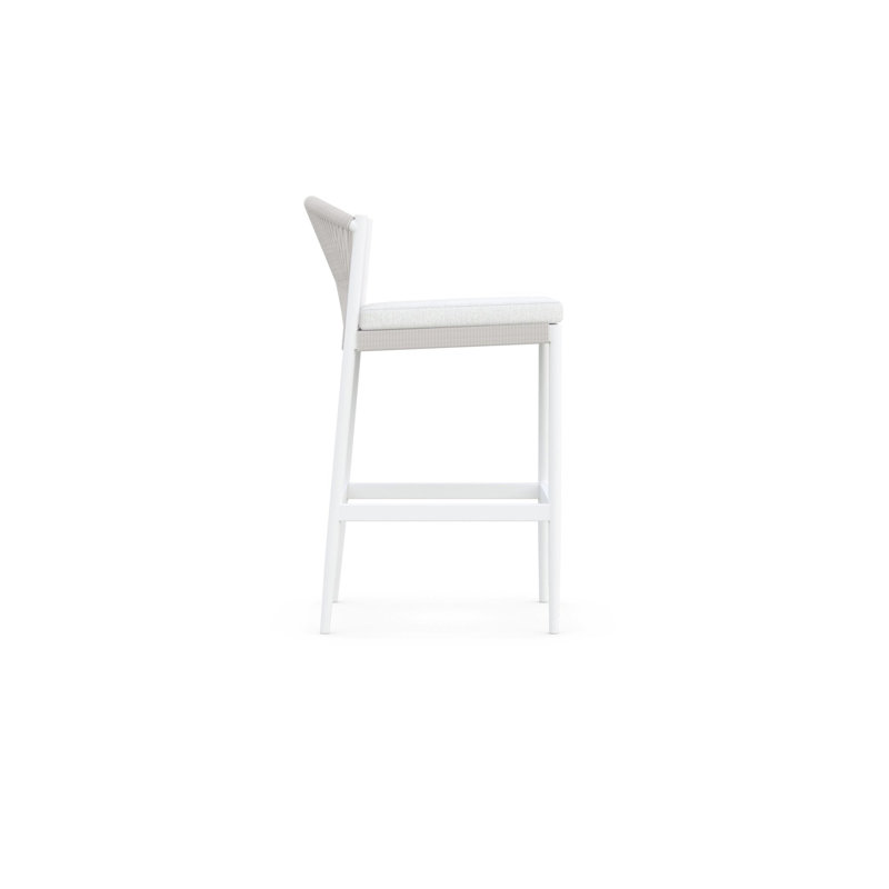 Catalina Patio Bar Stool with Cushion, 32.48" H, Sand