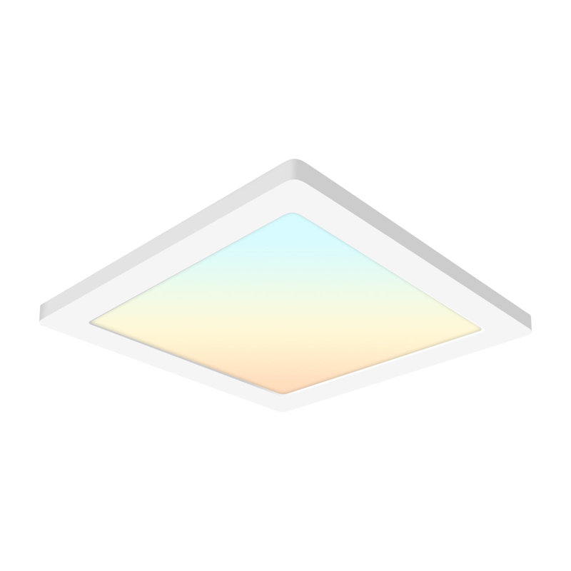 7/9/12 Inch Square LED Slim Flush Mount Ceiling Light, Ultra Thin Dimmable Flat Lights, 3000K/4000K/5000K Adjustable Low Profile White Fixtures for Bedroom, Kitchen, Bathroom, ETL
