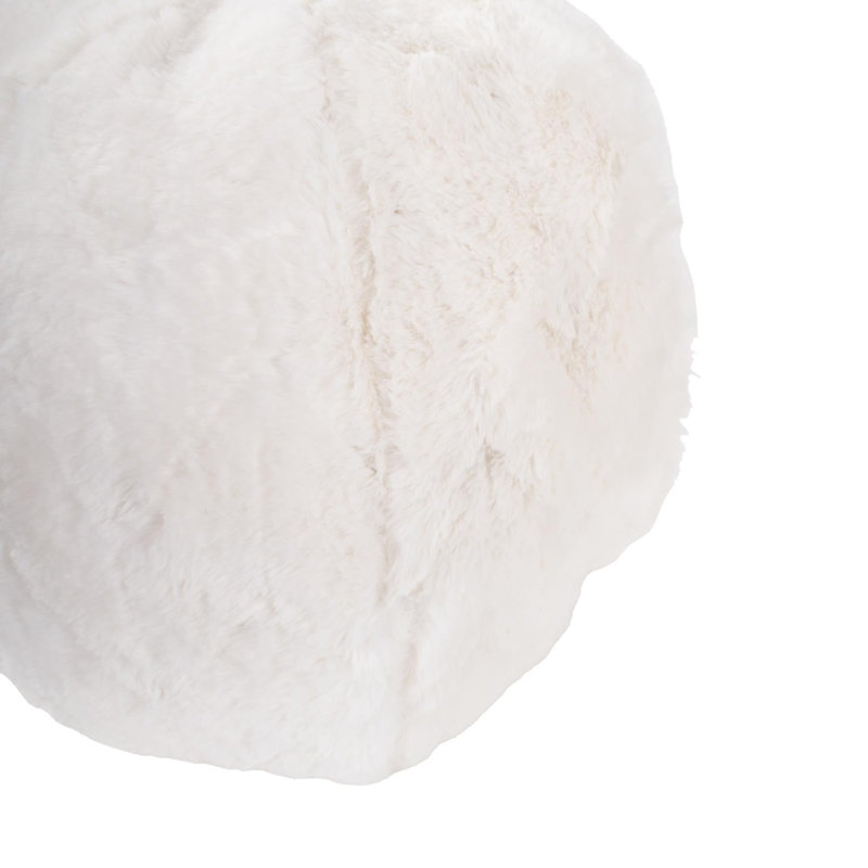 Angora Stone Round Pillow, Natural