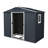 8 ft. x 4 ft. Outdoor Metal Storage Shed with Window & Foundation-123384468-123384469