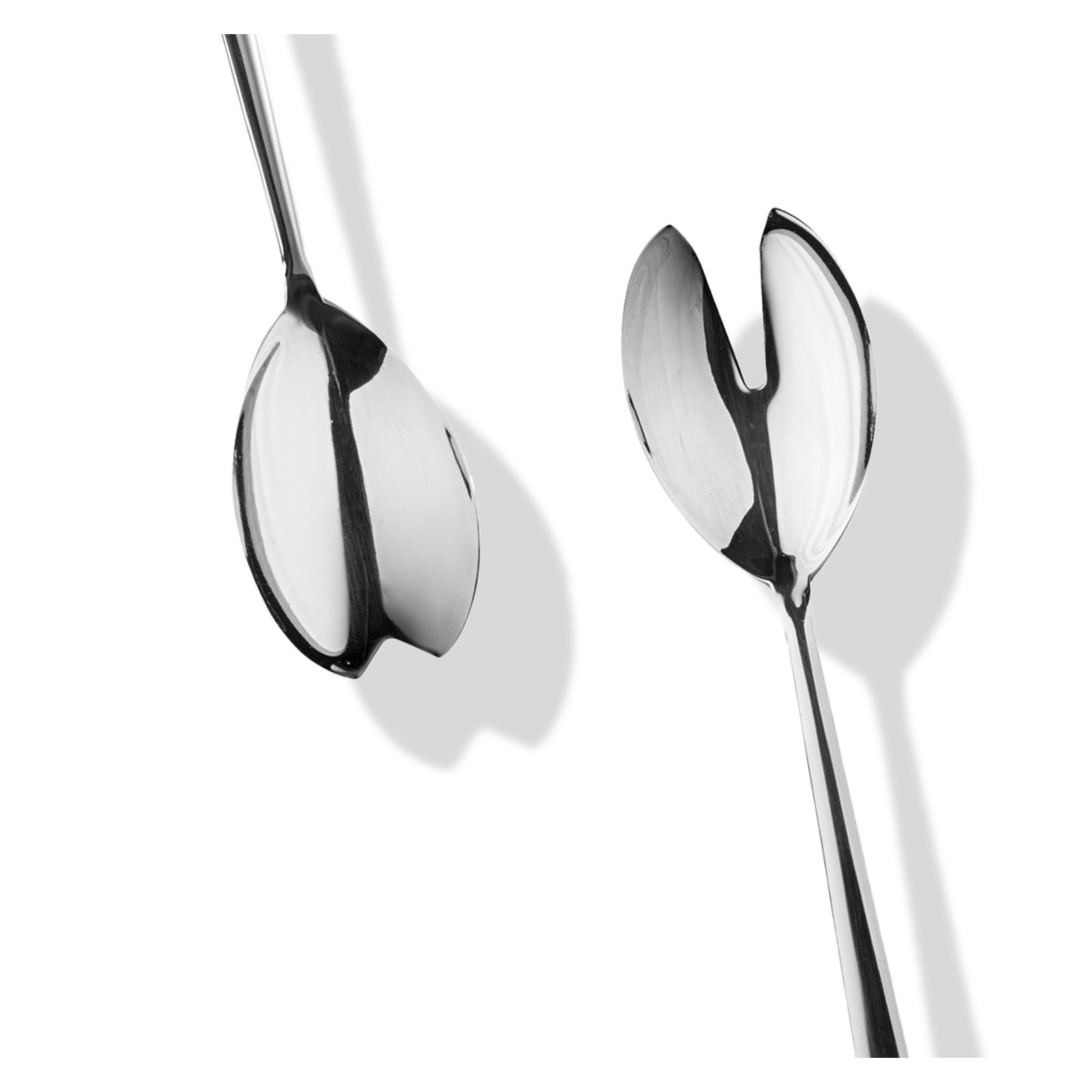 Linea Stainless Steel Salad Servers, Silver