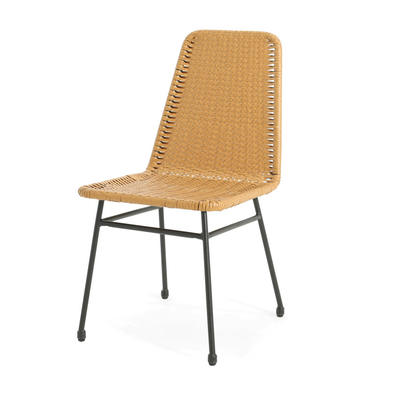 2 chaises de salle à manger brunes, pieds en fer, assemblage requis (2), pieds, nécessaire, Marron clair