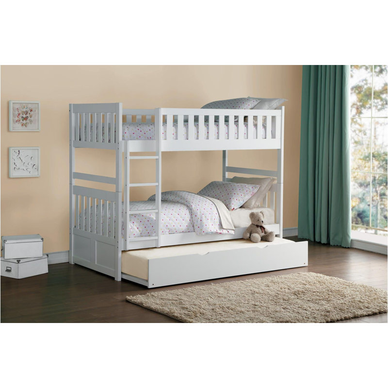 Georgenne 3-3_Philipa blanc avec rangement sous le lit, Simple sur simple
