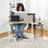 Folding Desk, Space Saving Computer Table Compact Writing Workstation Study Desk for Home Office Small Space, 31.5 Inches Foldable Table Simple Home Office Desk, Oak-2138817592