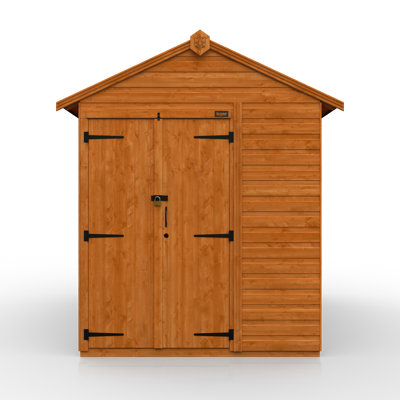 8x6w TigerFlex® Shiplap Apex Security Double Door Shed