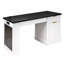 Bureau cannelé de 55 pouces avec armoire de rangement et prise électrique-858972872