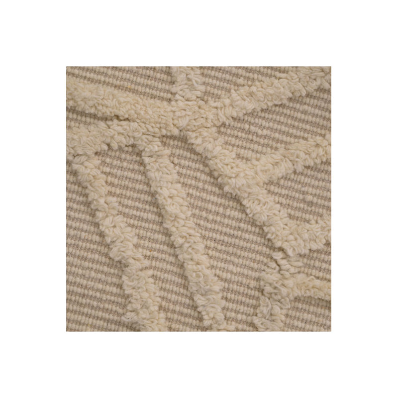 San Juan Geometric Area Rug in Ivory, Rectangle 9'10.11" x 13'1.48"