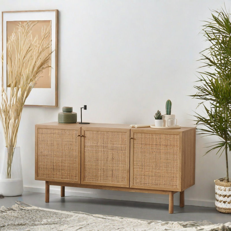 Buffet Simple Rattan, Burlywood